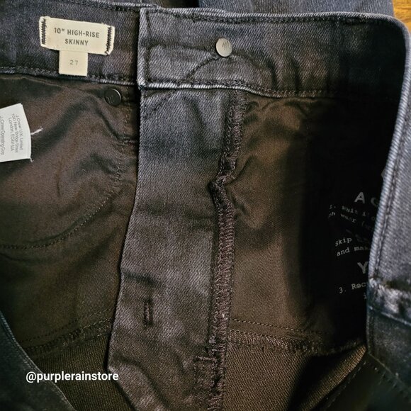 Madewell Jeans 27 Skinny 10" High Rise Eclipse Wash AC134 Tummy Control Stretch - Picture 4 of 12